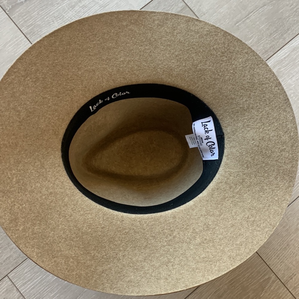 NWOT LACK OF COLOR TAN 100% AUSTRALIAN WOOL HAT SIZE 57M (M) PRISTINE CONDITION - Picture 7 of 10
